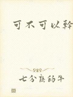 可不可以干湿你