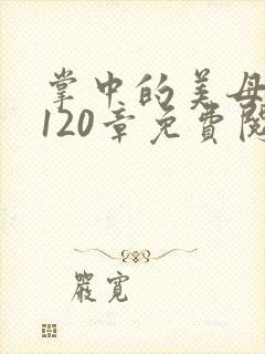 掌中的美母版主120章免费阅读