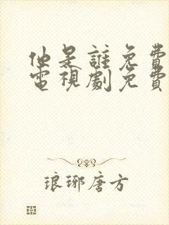 他是谁免费观看电视剧免费观看全集封面