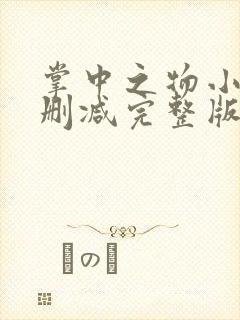 掌中之物小说未删减完整版