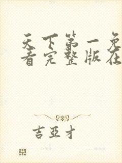 天下第一免费观看完整版在线全集