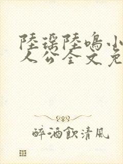 陆瑶陆鸣小说主人公全文免费阅读笔趣阁