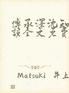 傅承泽沈知意小说全文免费阅读最新