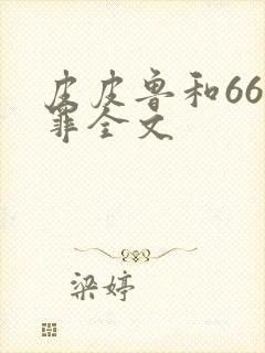 皮皮鲁和66宗罪全文封面