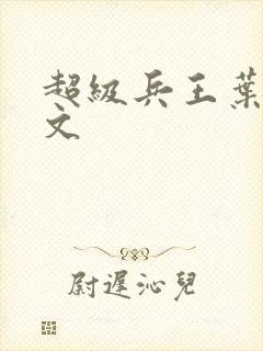 超级兵王叶谦全文封面