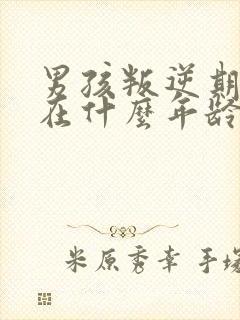 男孩叛逆期一般在什么年龄