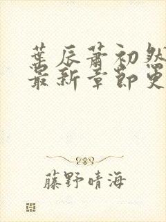 叶辰萧初然最快最新章节更新