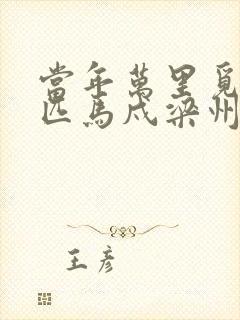 当年万里觅封侯匹马戍梁州