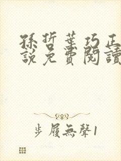 孙哲叶巧正版小说免费阅读