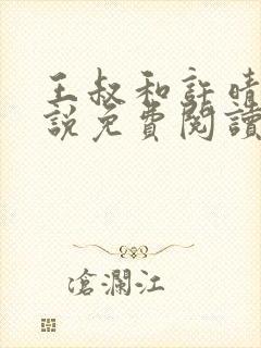 王叔和许晴的小说免费阅读无弹窗