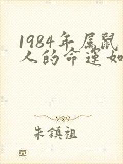 1984年属鼠人的命运如何呢