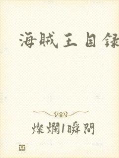 海贼王目录封面
