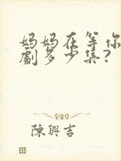 妈妈在等你电视剧多少集?