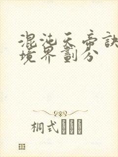 混沌天帝诀等级境界划分封面