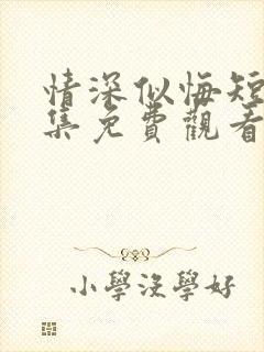 情深似悔短剧全集免费观看