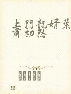 上门龙婿叶辰和肃初然封面