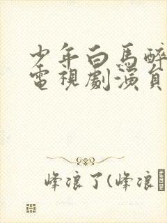 少年白马醉春风电视剧演员表封面