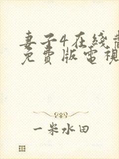 妻子4在线观看免费版电视剧高清