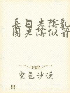 长日光阴乱作一团光阴似箭眇眇翟