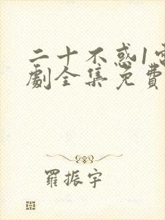 二十不惑1电视剧全集免费观看完整版