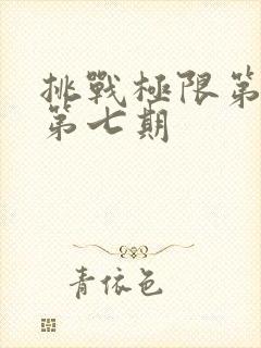 挑战极限第七季第七期封面