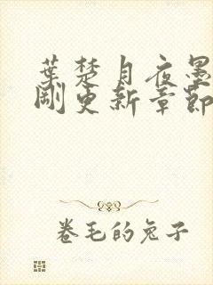 叶楚月夜墨寒刚刚更新章节封面