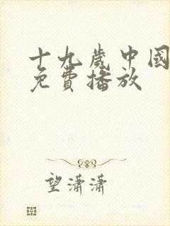 十九岁中国语版免费播放