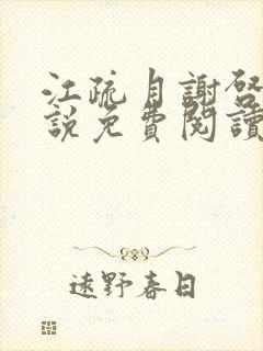 江疏月谢启渊小说免费阅读最新章节