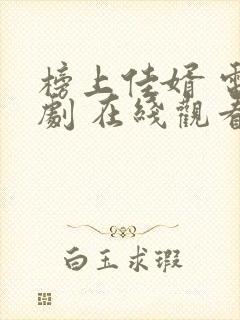 榜上佳婿 电视剧 在线观看封面