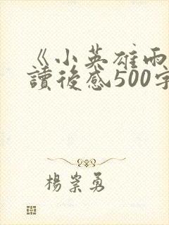 《小英雄雨来》读后感500字