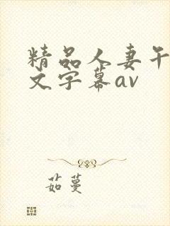 精品人妻午夜中文字幕av