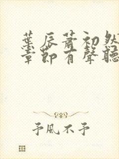 叶辰萧初然最新章节有声听书