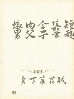 炖肉合集短篇双男父子笔趣阁笔趣