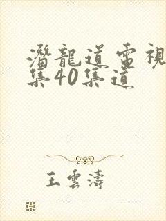 潜龙道电视剧全集40集道封面