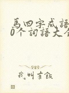 马四字成语100个词语大全