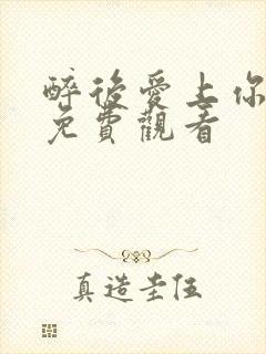 醉后爱上你泰剧免费观看封面