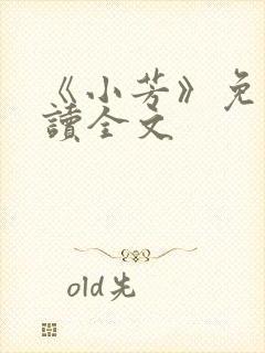 《小芳》免费阅读全文封面