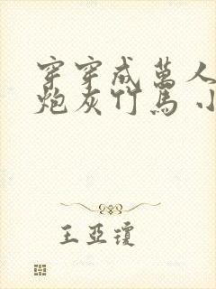 穿穿成万人迷的炮灰竹马 小说