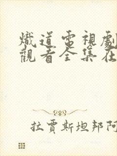 炽道电视剧免费观看全集在线播放