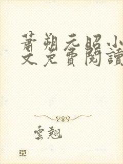 萧朔元昭小说全文免费阅读