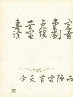 妻子免费完整高清电视剧看5封面