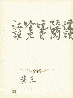 江吟晚陆怀瑾小说免费阅读