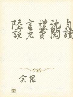 陆言礼沈月慈小说免费阅读最新章节