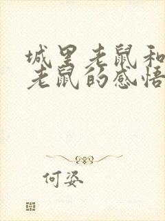 城里老鼠和乡下老鼠的感悟