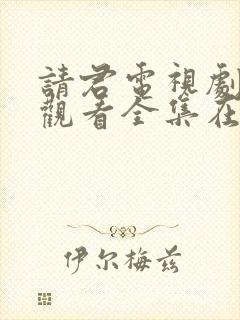 请君电视剧免费观看全集在线播放