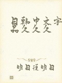 日韩中文字幕精品久久久