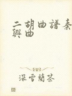 二胡曲谱秦腔即兴曲