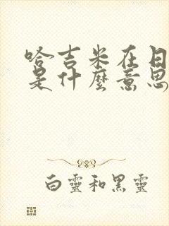 哈吉米在日语中是什么意思