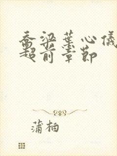 乔梁叶心仪最快超前章节封面