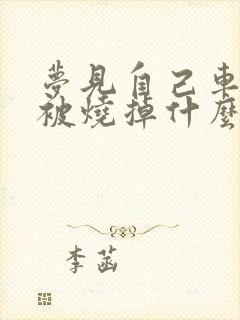 梦见自己车起火被烧掉什么预兆